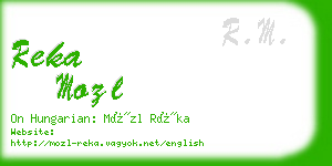 reka mozl business card